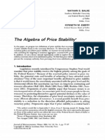 The Algebra of Price Stability : Nathan S. Balke