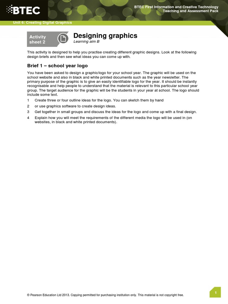 05 Btec12 First Ict U6 As2 Lab | PDF | Art