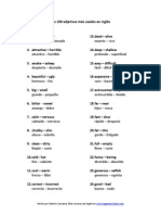 Lista de Adjetivos en Ingles