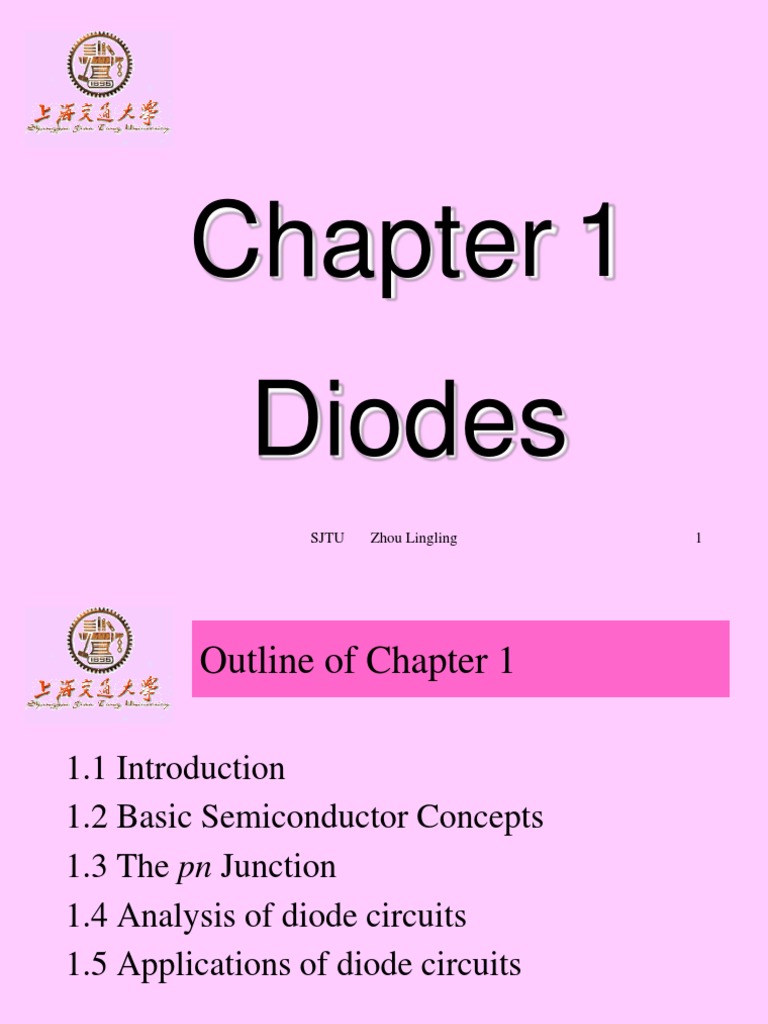 Chapter1 Diodes | PDF | P–N Junction | Rectifier
