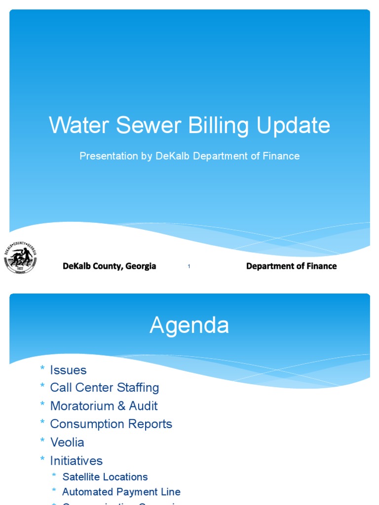 DeKalb County Water Billing Presentation PDF Call Centre