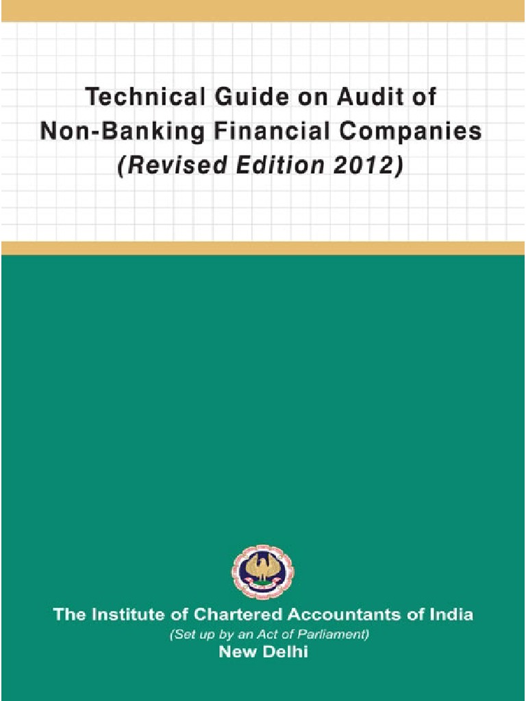 Technical Guidance On Audit of NBFC | PDF | Non Bank Financial ...