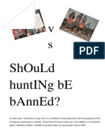 Should Hunting Be Banned?