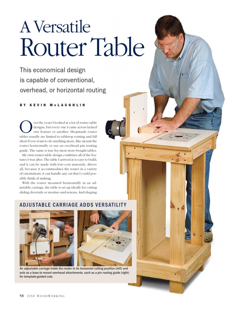 A Versatile Router Table: An Adjustable Design Capable of Conventional ...