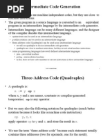 Intermediate Code Generation