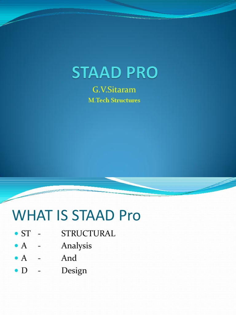 Staad Pro Questions Pdf | A Beginner’s Guide to STAAD Pro Connect ...