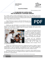 05 de diciembre de 2014.- Niños menores de cuatro años, más vulnerables a contraer varicela.doc