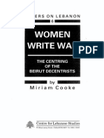 Miriam Cooke - Women Write War (The Centring of The Beirut Descentrists)
