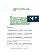 Capital Cultural y Otros Tipos de Capital en La Definiciones de La Trayectorias Escolares Universitarias