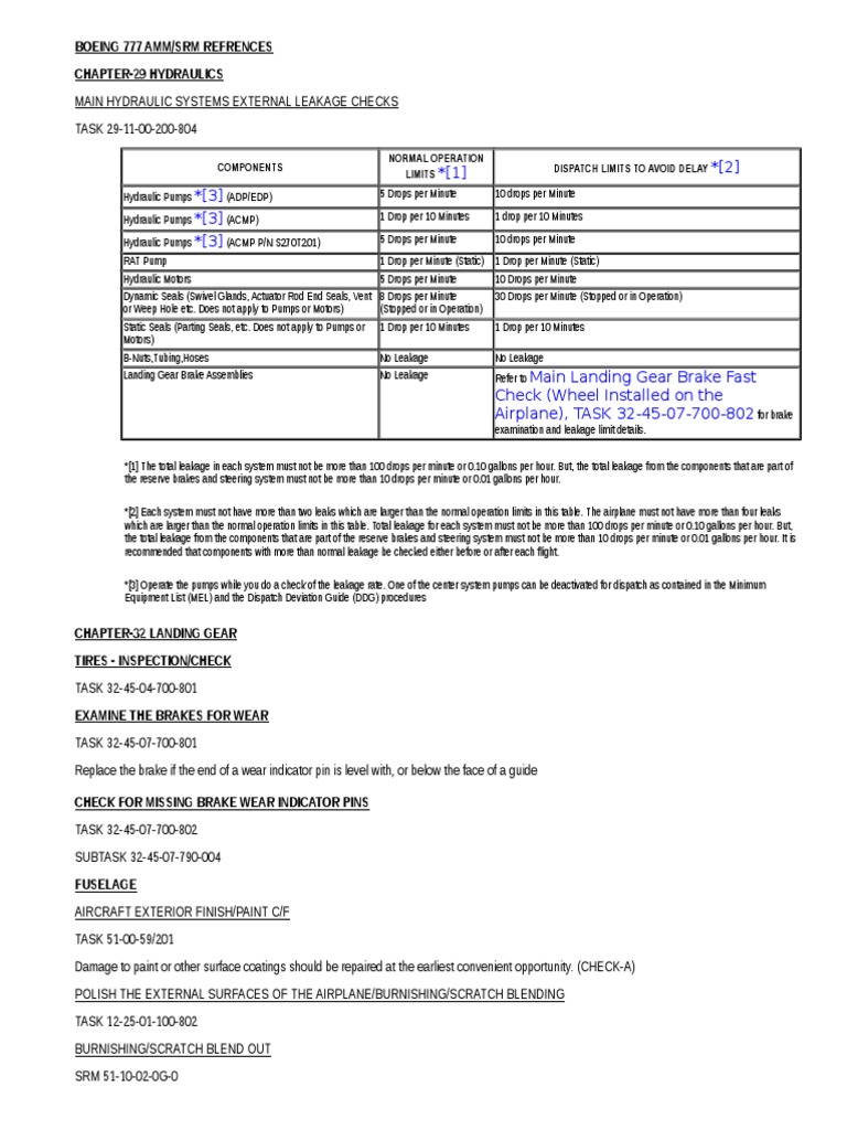 Boeing 777 Amm Refrences 2 | PDF | Cockpit | Leak