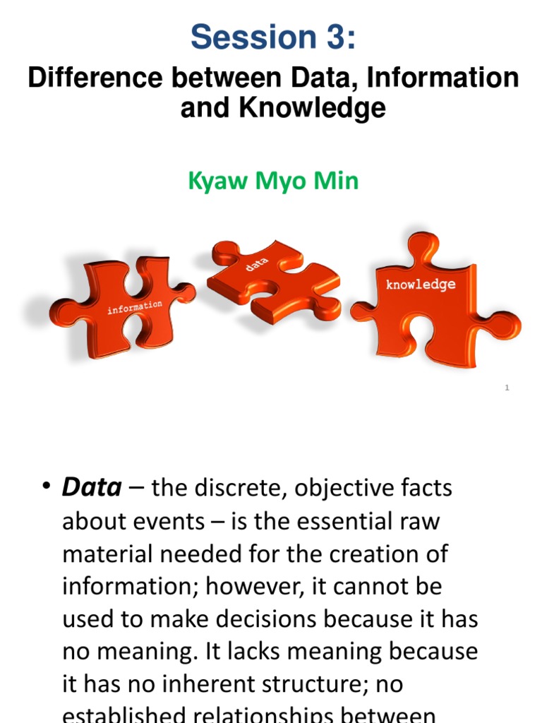Difference Between Data, Information, Knowledge | Ambiguity | Information