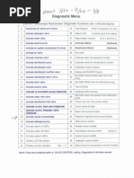 Medivators DSD-201 Endoscope Reprocessor - Diagnostic Menu