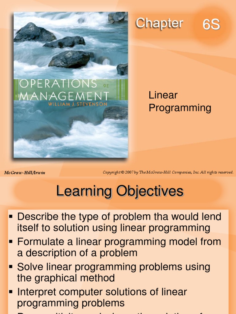 Linear Programming: Mcgraw-Hill/Irwin | PDF | Linear Programming ...