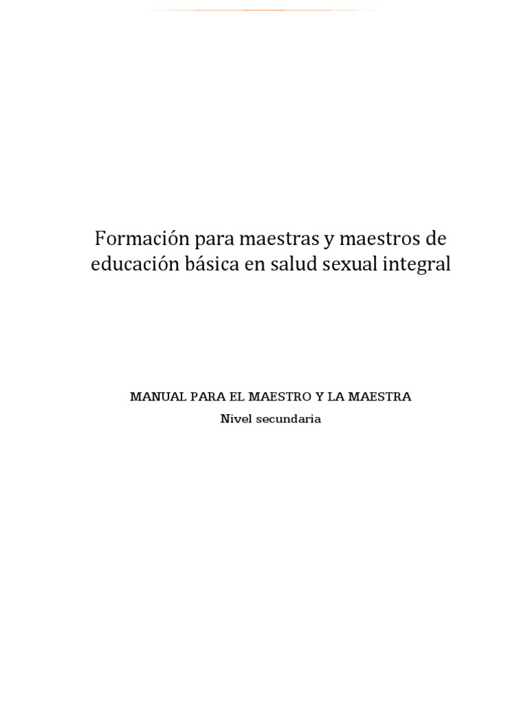 Manual Del Maestro Secundaria PDF