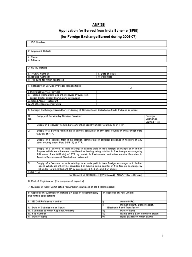 ANF 3B Application For Served From India | PDF | Accountant | Credit