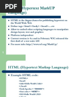 HTML : Hypertext Markup Language