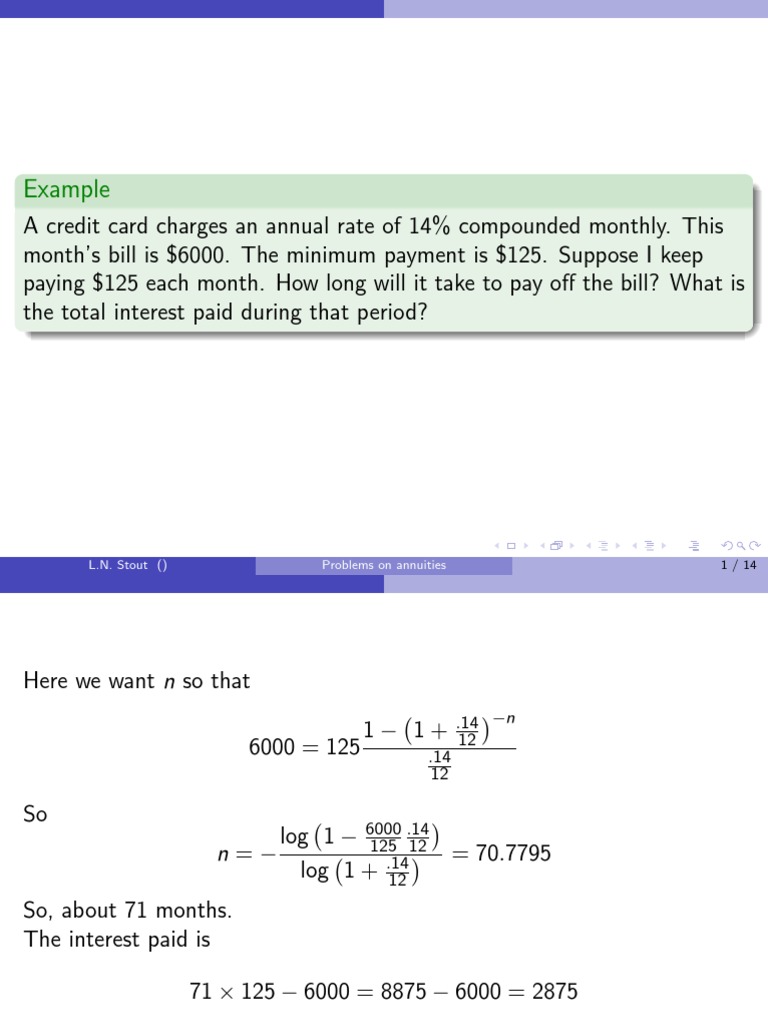 Annuity Lesson | PDF | Interest | Loans