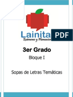 3er Grado - Bloque 1 - Sopa de Letras