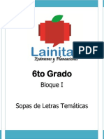 6to Grado - Bloque 1 - Sopa de Letras