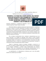 Informe Al 156 Pleno Del Comitu00c9 Central Del Partido Popular Socialista (Bueno) 1