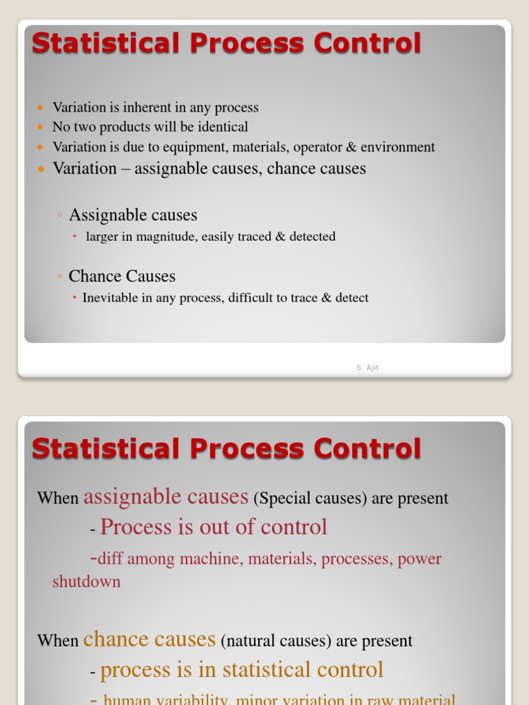 TQM - Statistical Process Control | PDF | Mean | Normal Distribution