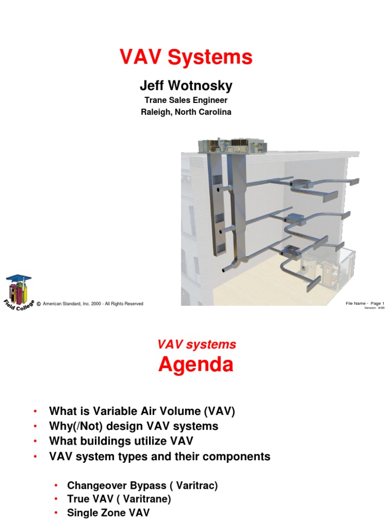 Variable Air Volume System | PDF | Mechanical Fan | Duct (Flow)