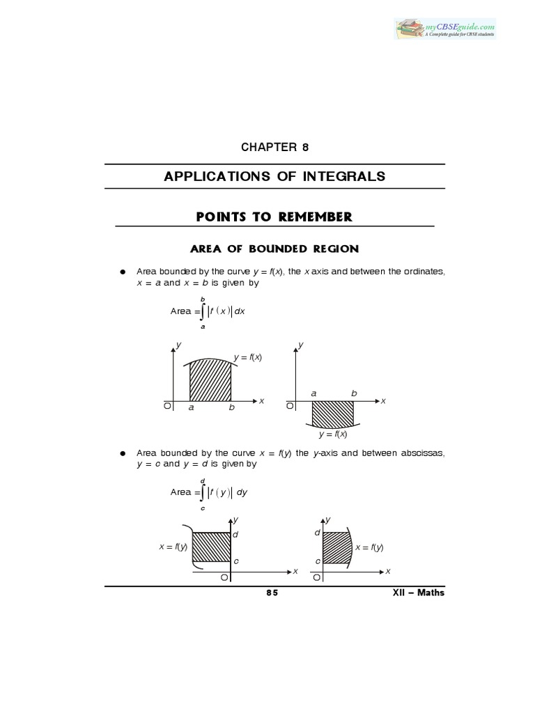 12 Mathematics Impq Applications of Integrals 01 | PDF | Ellipse ...