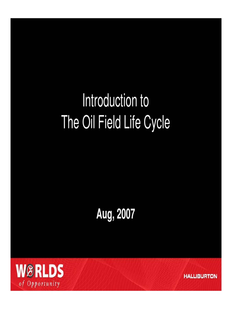 Introduction to Oil Field Life Cycle Oil Well Sedimentary Rock