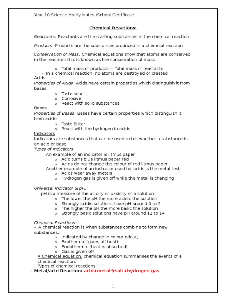 Science Notes | PDF | Science & Mathematics
