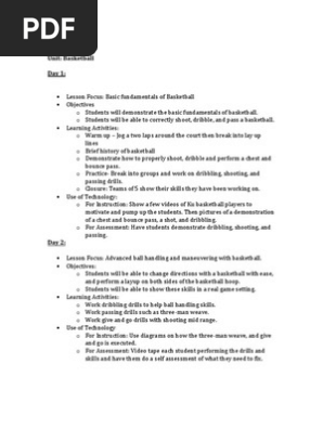 5 day unit plan