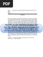 Download KTI Skripsi No4 Faktor-Faktor Yang Menyebabkan Terjadinya Karies Gigi Pada Anak by Marilyn Gonzales SN249842750 doc pdf
