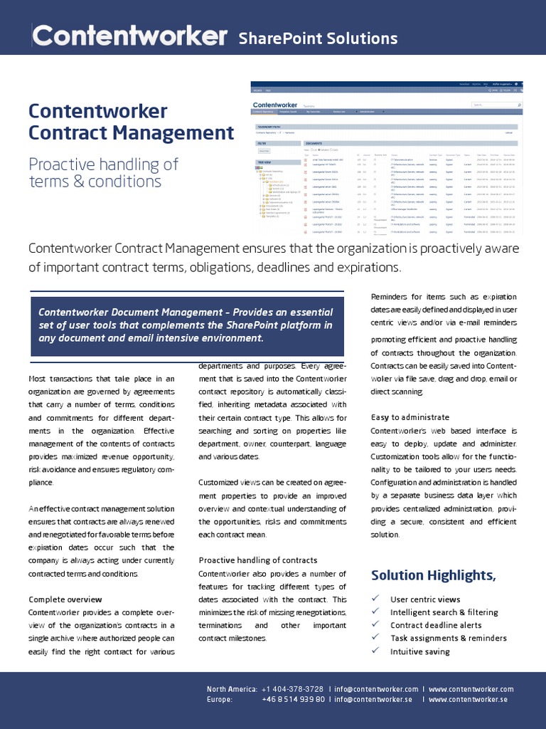Contentworker Contract Management PDF | PDF | Finance & Money ...