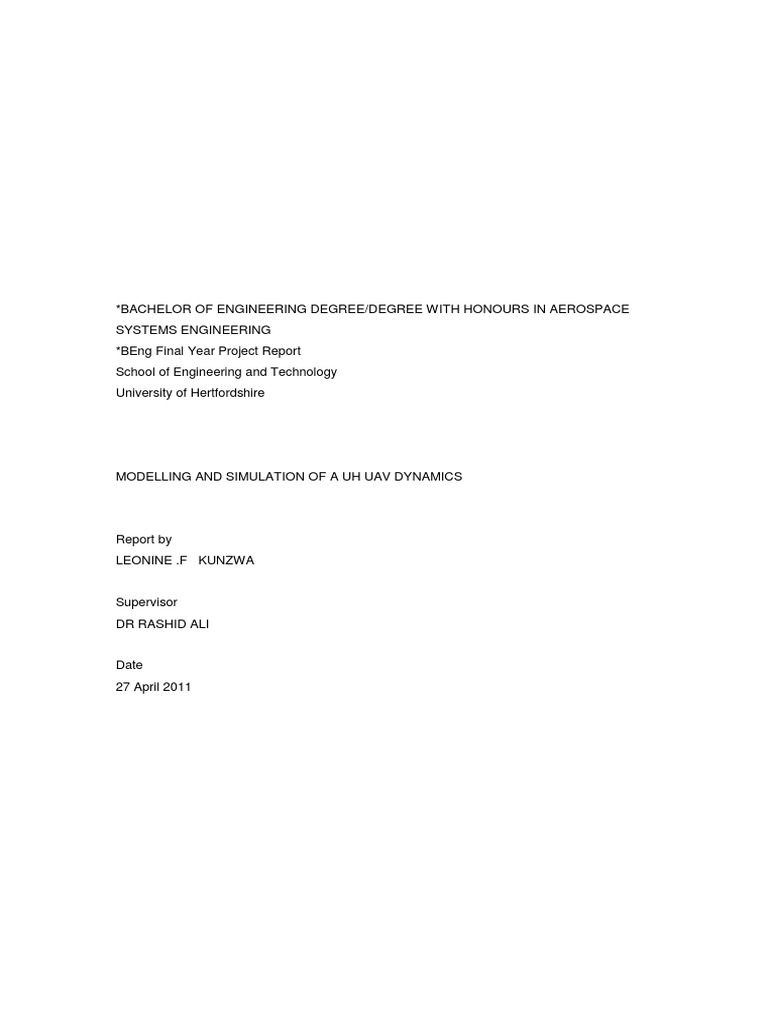 Uav Modeling Simulation Stability and Control-Libre | PDF | Flight ...