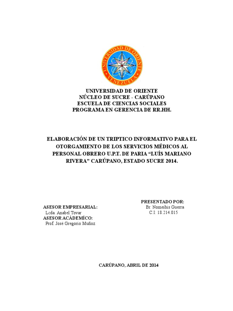 Informa Final De Pasantias Recursos Humanos Planificaci n