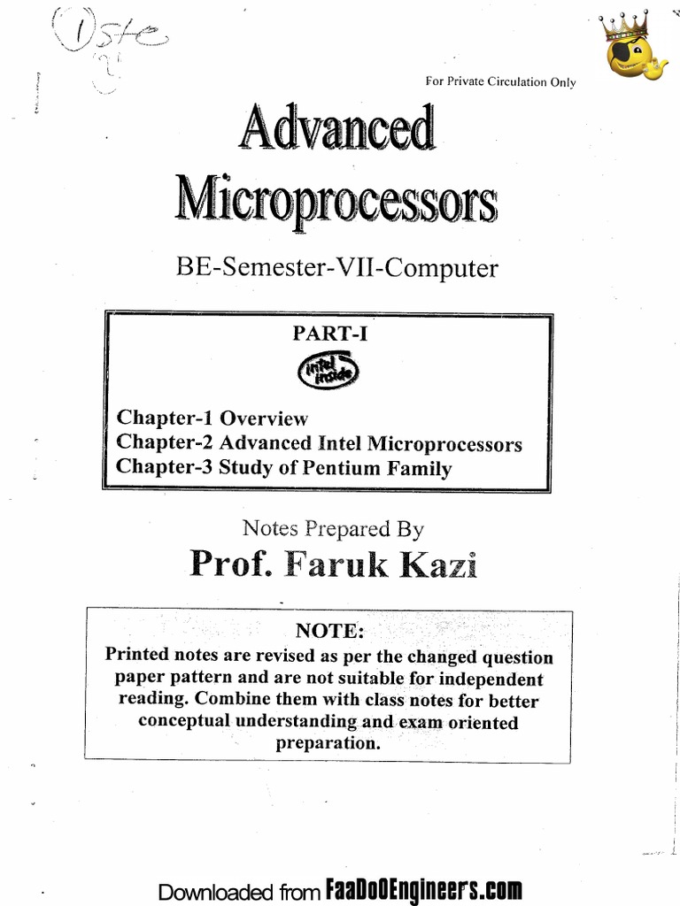 Advanced Microprocessors (SEM - VII) Comp PDF | PDF