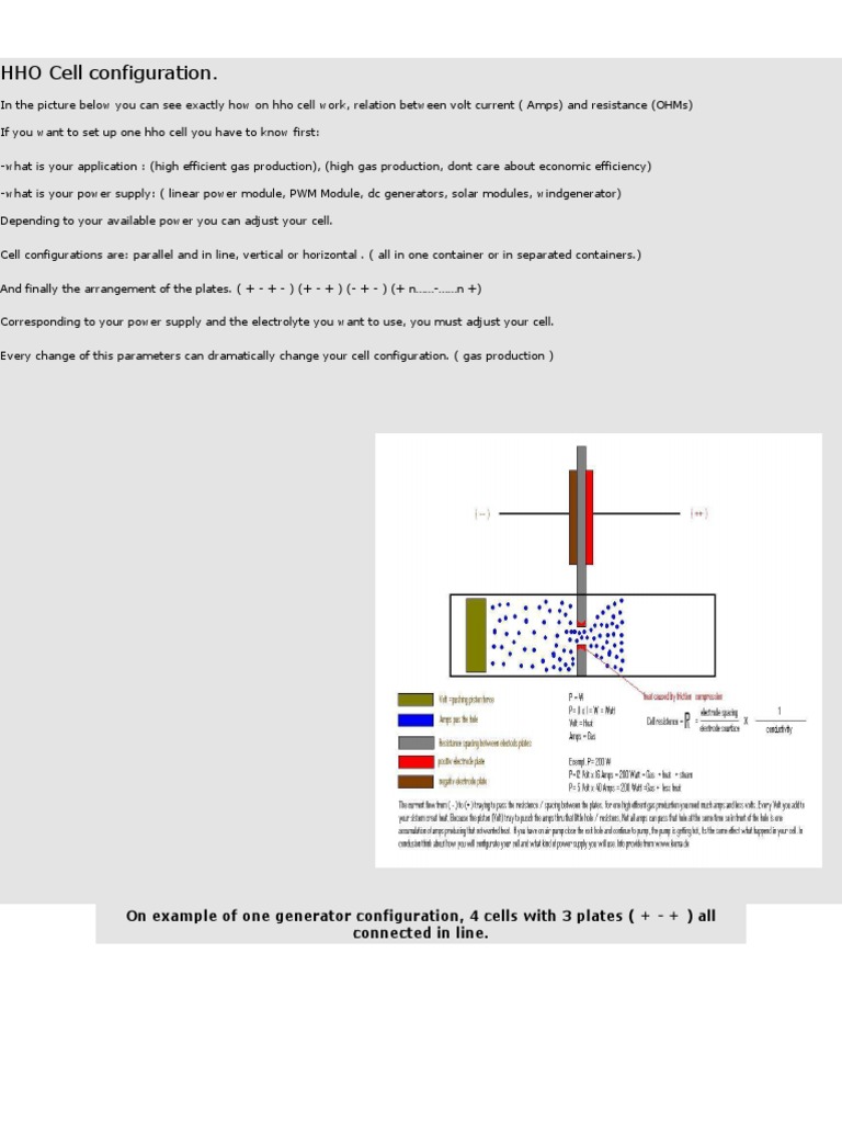HHO Cell Configuration | PDF