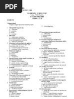 2006 Biologie Etapa Judeteana Subiecte Clasa A IX-A 1