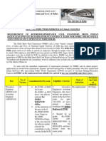 ADVT No. DMRC/PERS/22/HR/2014 (63) Dated: 10/12/2014