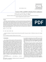 Interaction between emissions of SO2 and HCl in fluidized bed combustors