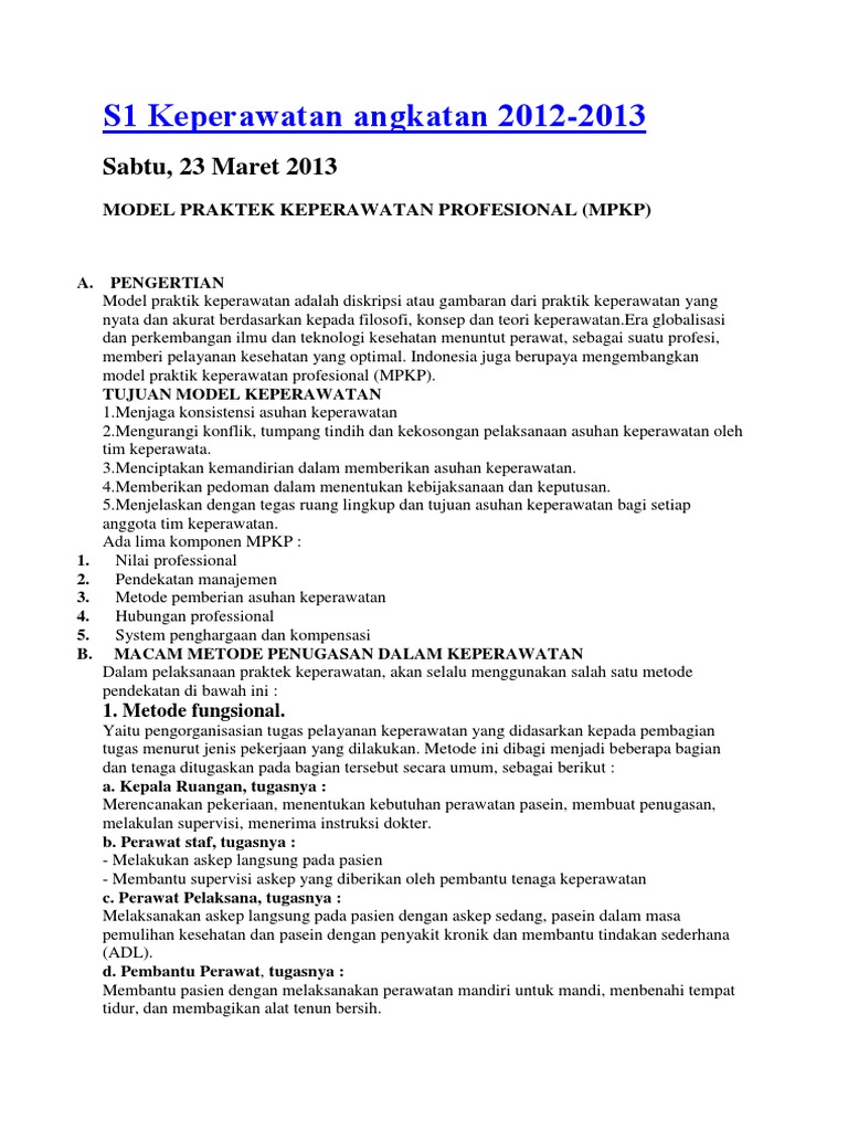 Keterangan Metode Fungsional