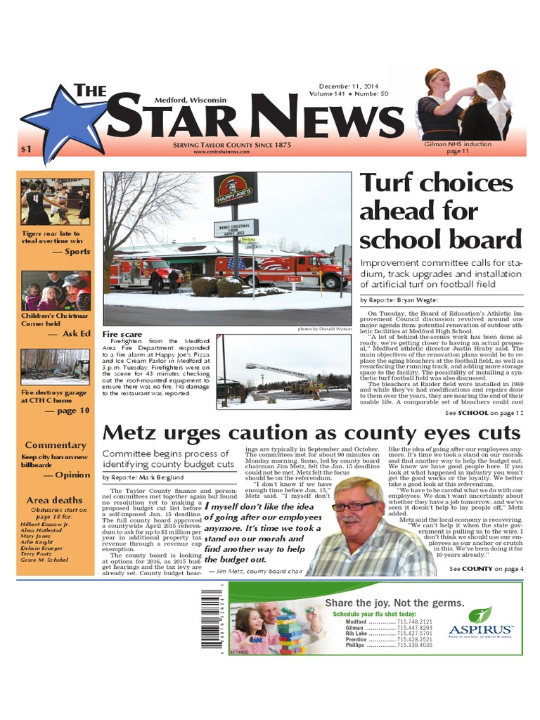 jml outdoors weekend warriors schedule on The Star News December 11 2014 Billboard Right To Work Law