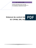 Sistemul de Control Intern Al SC Cipval SRL Huso