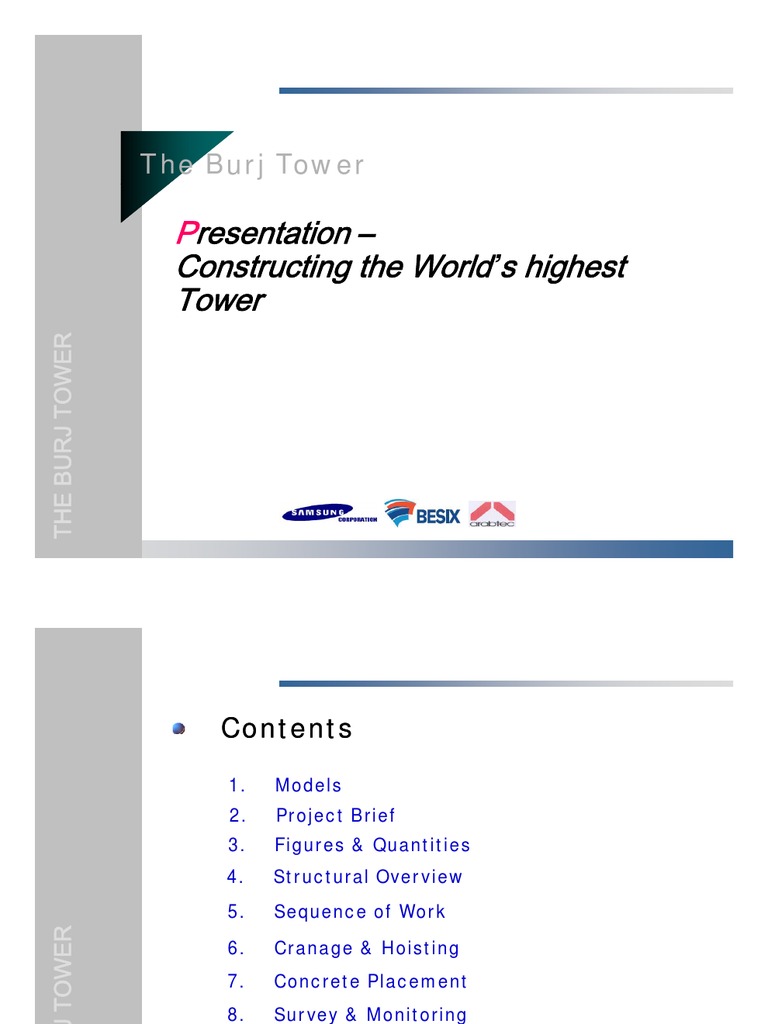 The Burj Tower | PDF | Civil Engineering | Structural Engineering