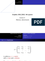 Graphics 2011/2012, 4th Quarter Lecture 4: Matrices, Determinants