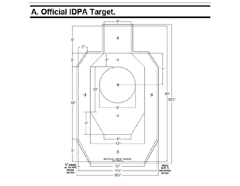 Official IDPA Target Dimensions