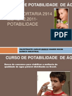 Nova Portaria 2914 MS 12.12.2011-Potabilidade: Curso de Potabilidade de Água