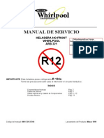 Nevera Whirlpool ARB221 Manual de Servicio