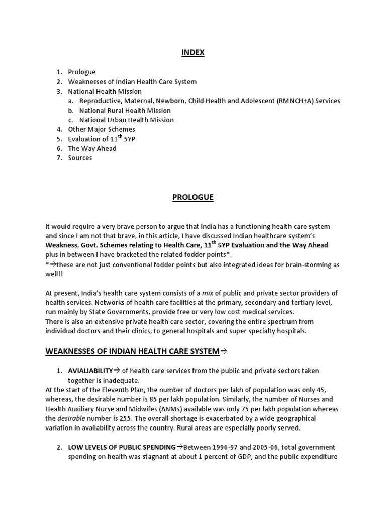 Indian Healthcare System Challenges | PDF | Health Care | Vaccines