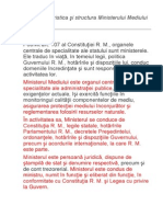 Caracteristica Şi Structura Ministerului Mediului