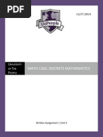 Math 1302: Discrete Mathematics: Niversity OF HE Eople